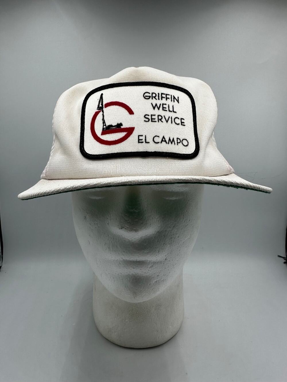 Vintage Griffin Well Service Trucker Hat White Mesh Men’s Snapback